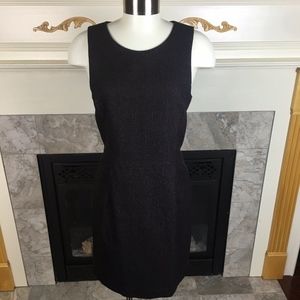 THEORY 10 Pinstripe Virgin Wool Zip Sheath Dress